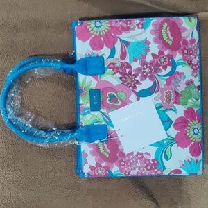 Trina Turk Floral Blue and Pink Women's Bag NWT 15wX13D Is She Yours?